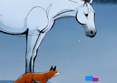 A fox and a horse